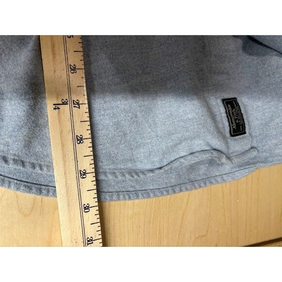 Abercrombie Men's Size XXL Light Blue Flannel Button Down Shirt - Picture 5 of 6